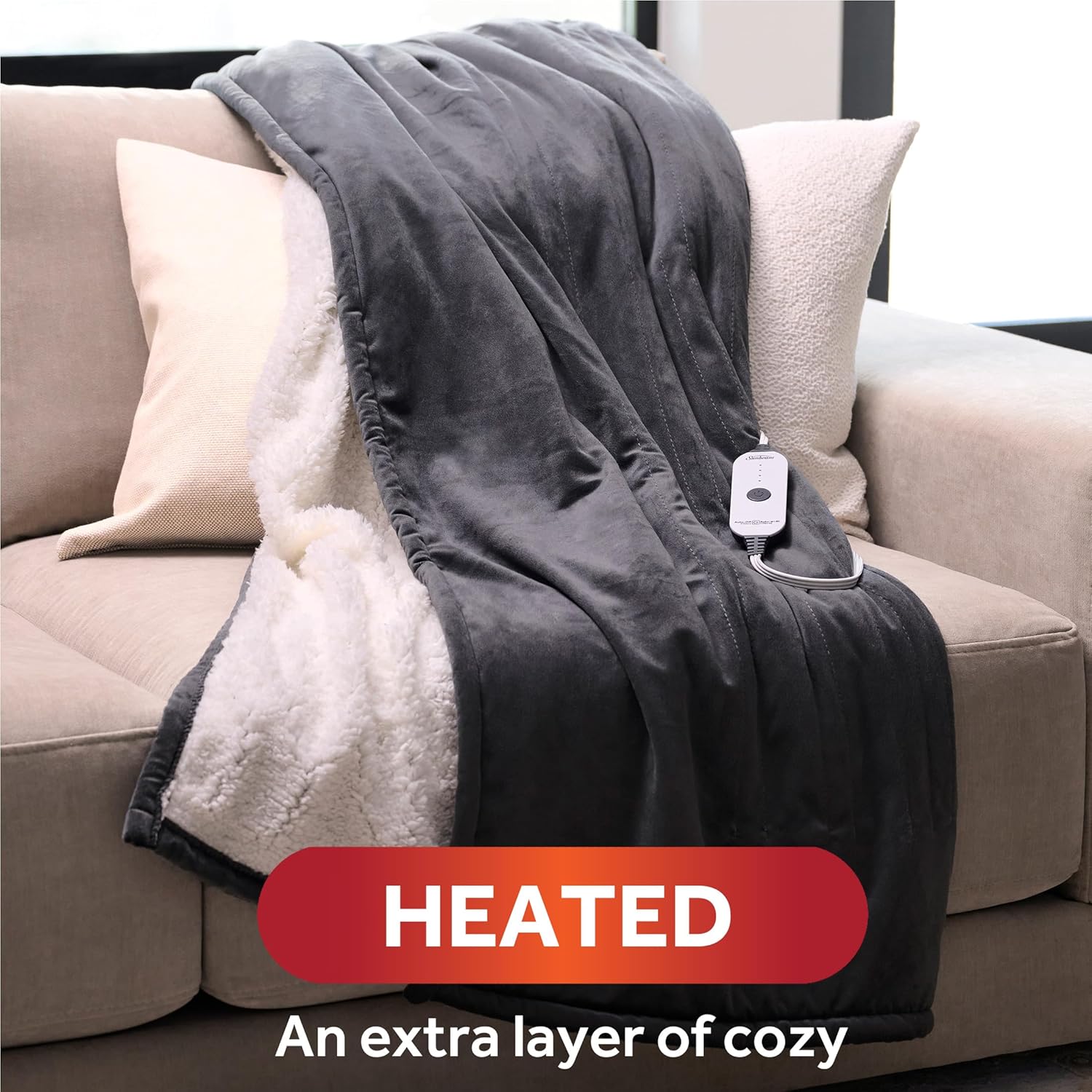 Blanket, Cozy-Warm, Adjustable Heat Settings